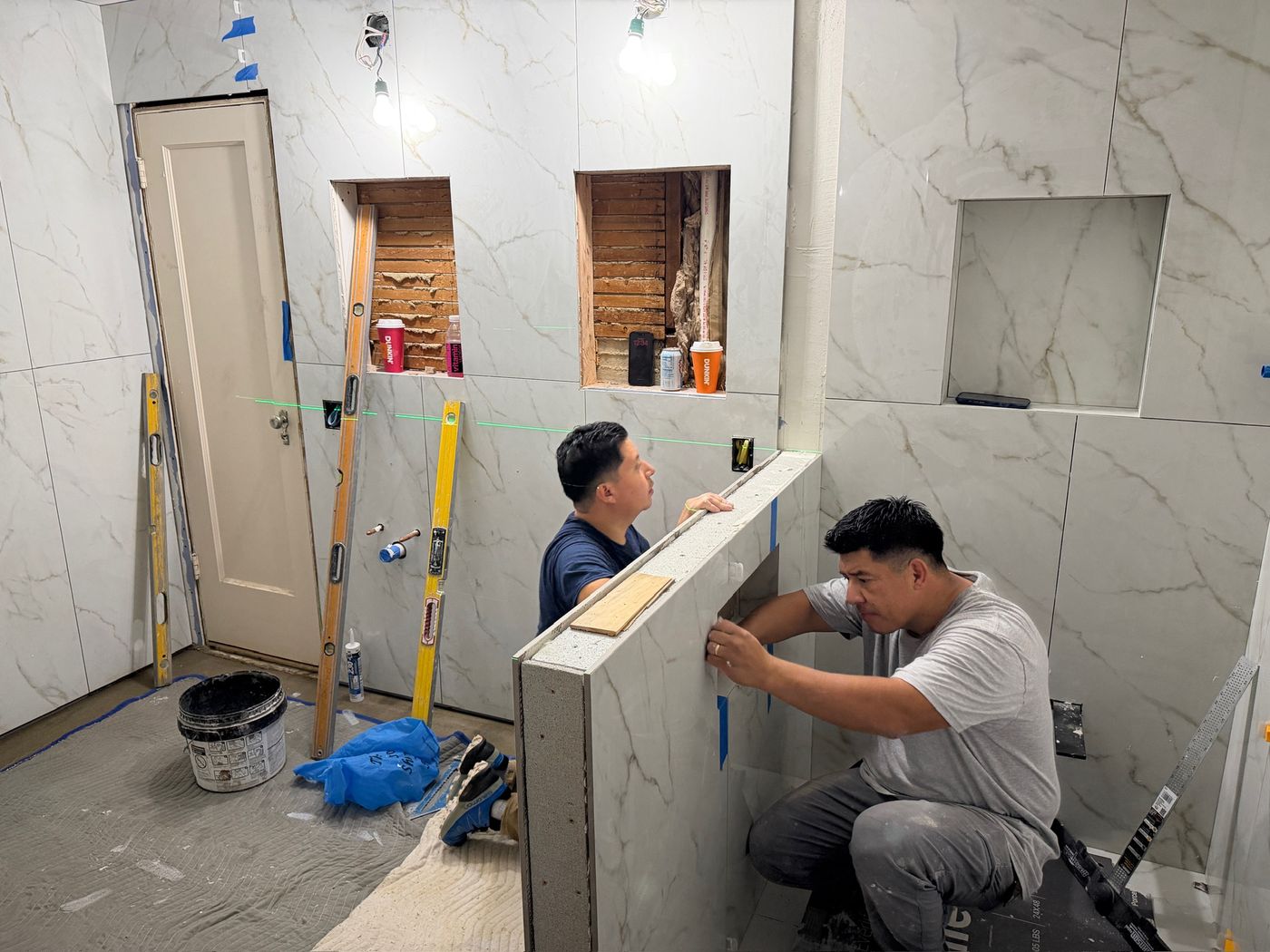 Tiling the half wall