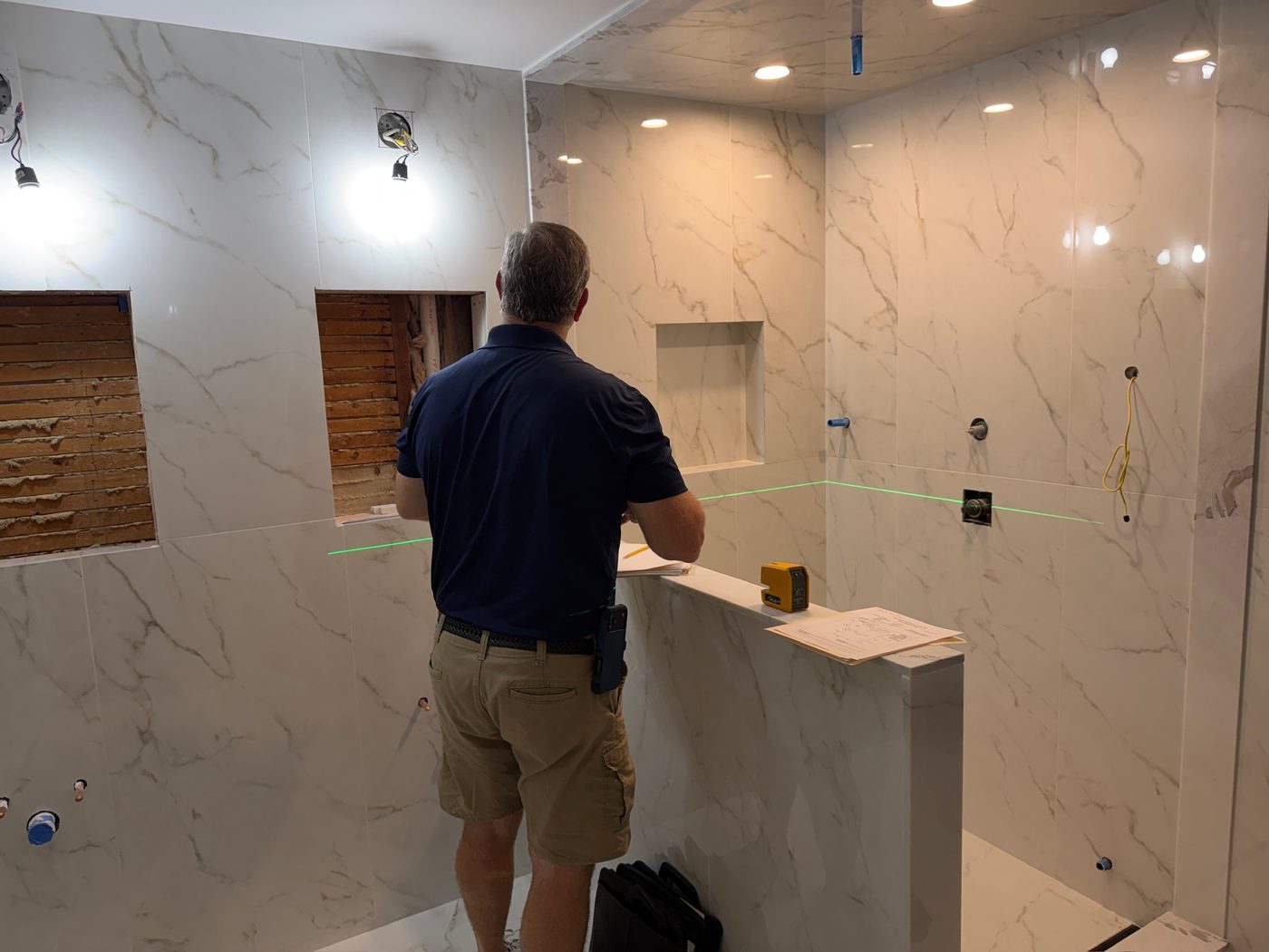 Measuring at the half wall