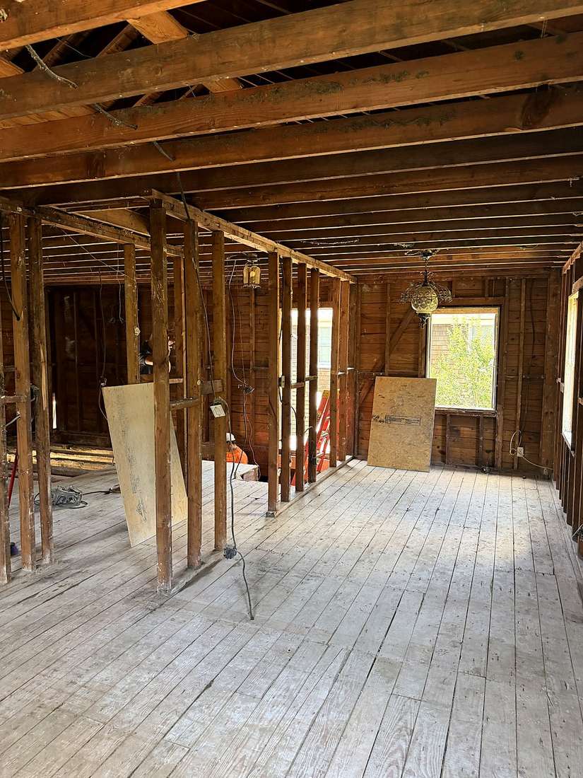Down to the framing
