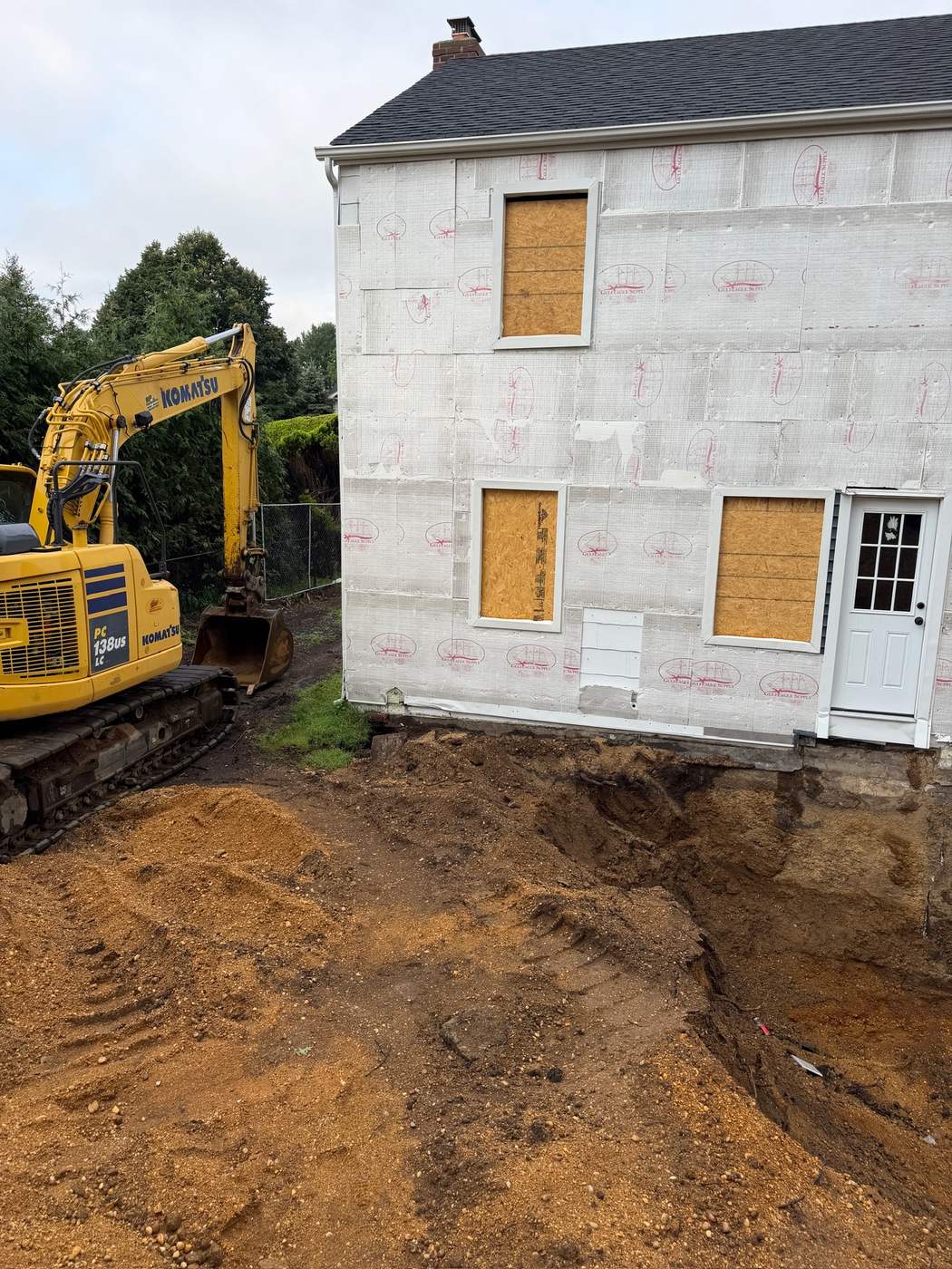 Excavator on site