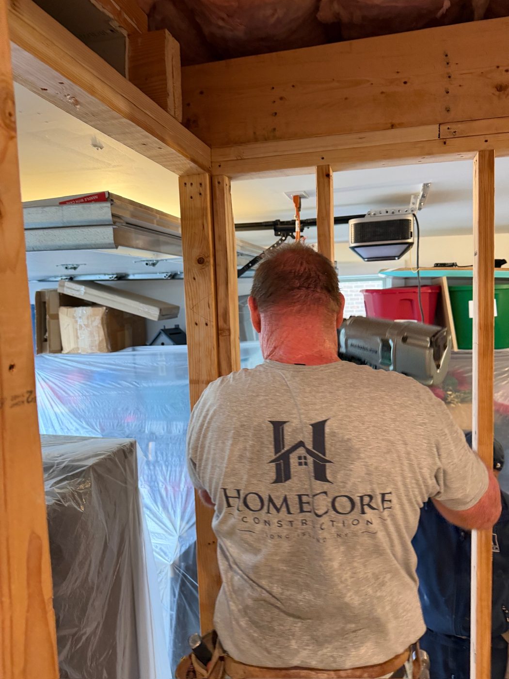 Framing in the garage