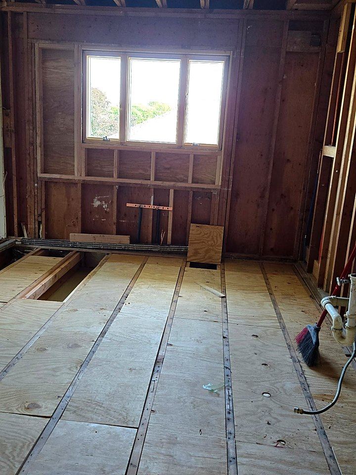 Open to the subfloor