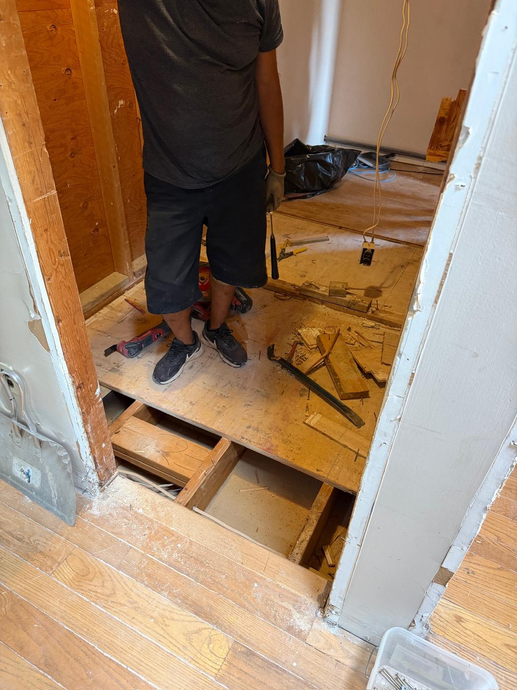 Floor opened