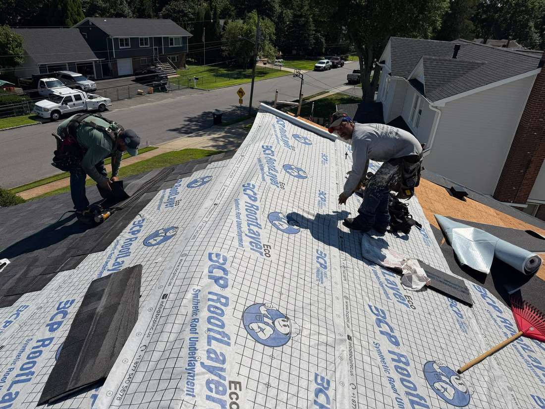 Shingles going on