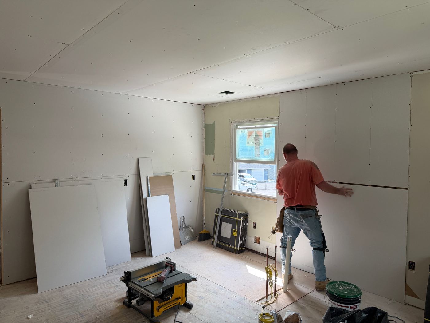 Hanging drywall