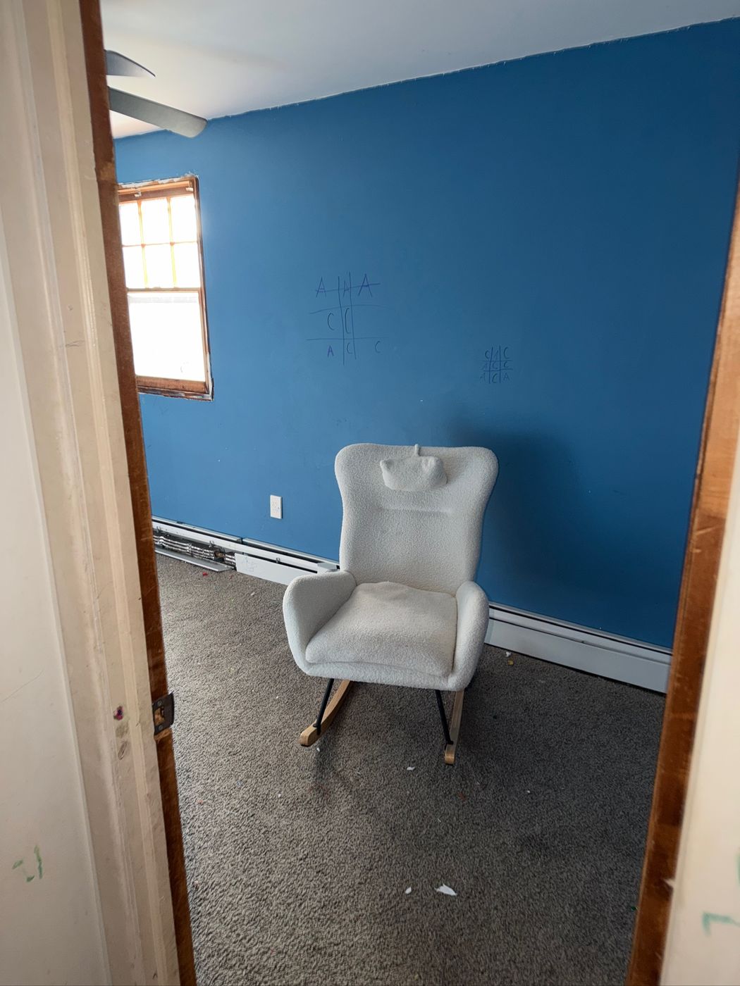 Blue bedroom before