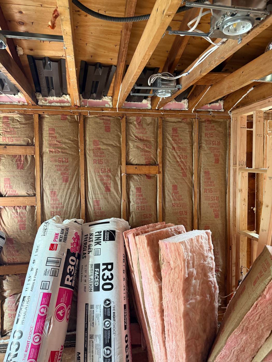 Insulation going in
