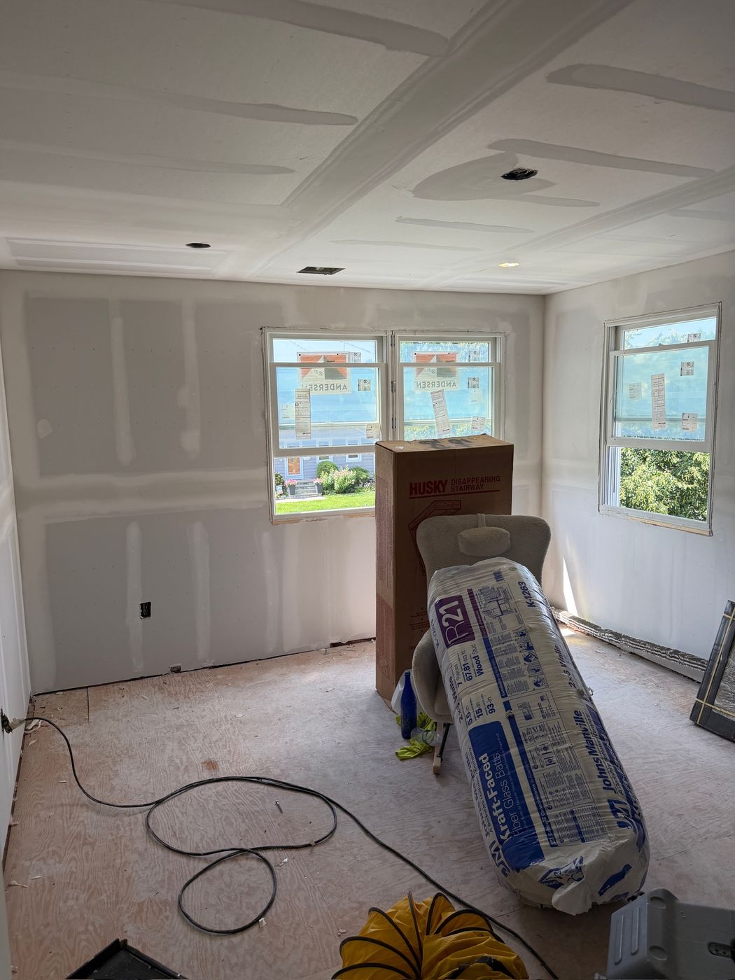 Drywall hung