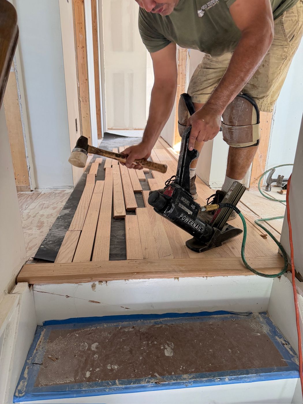 Hardwood going in
