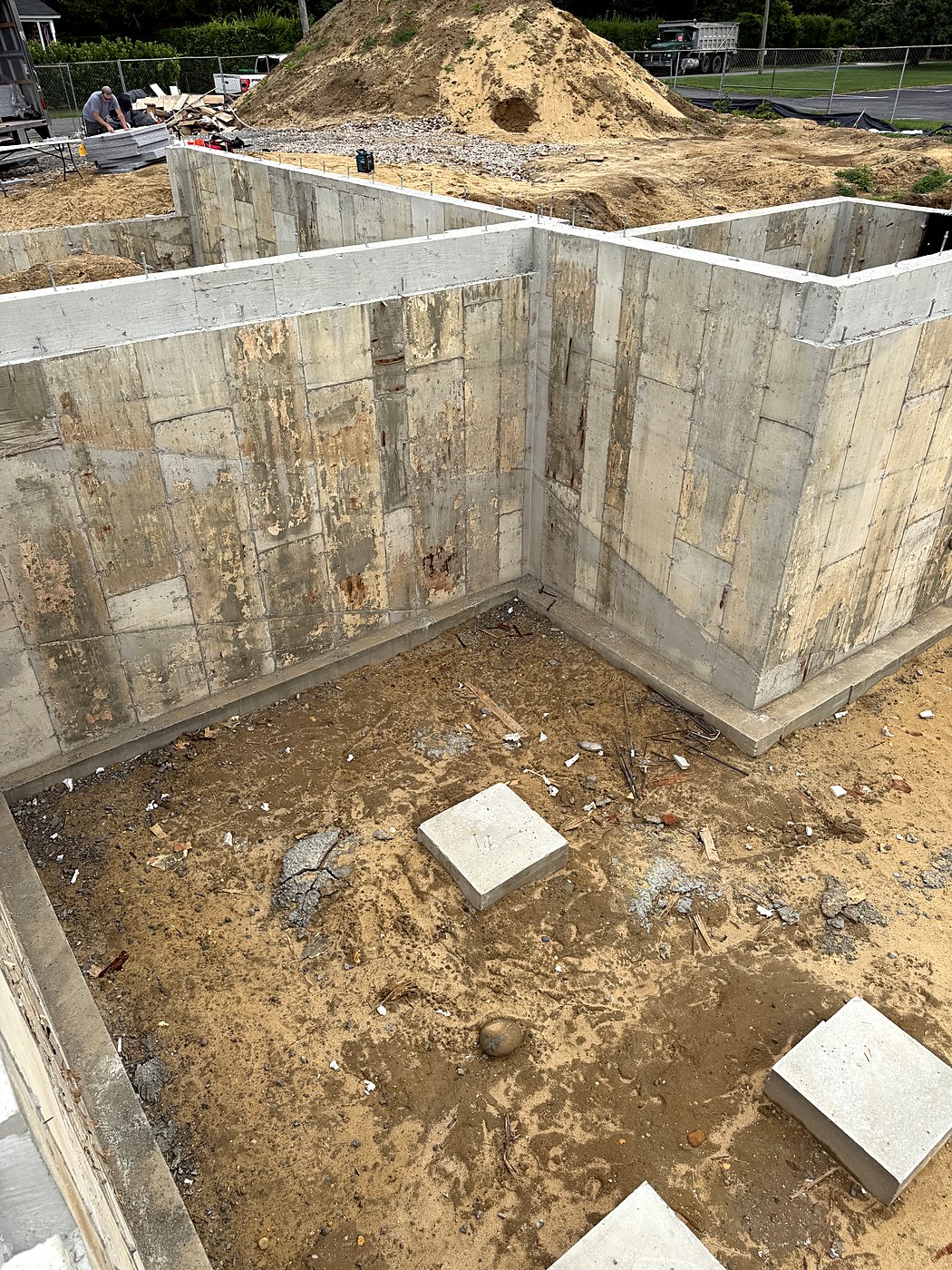 Foundation walls and interior footings for the custom build