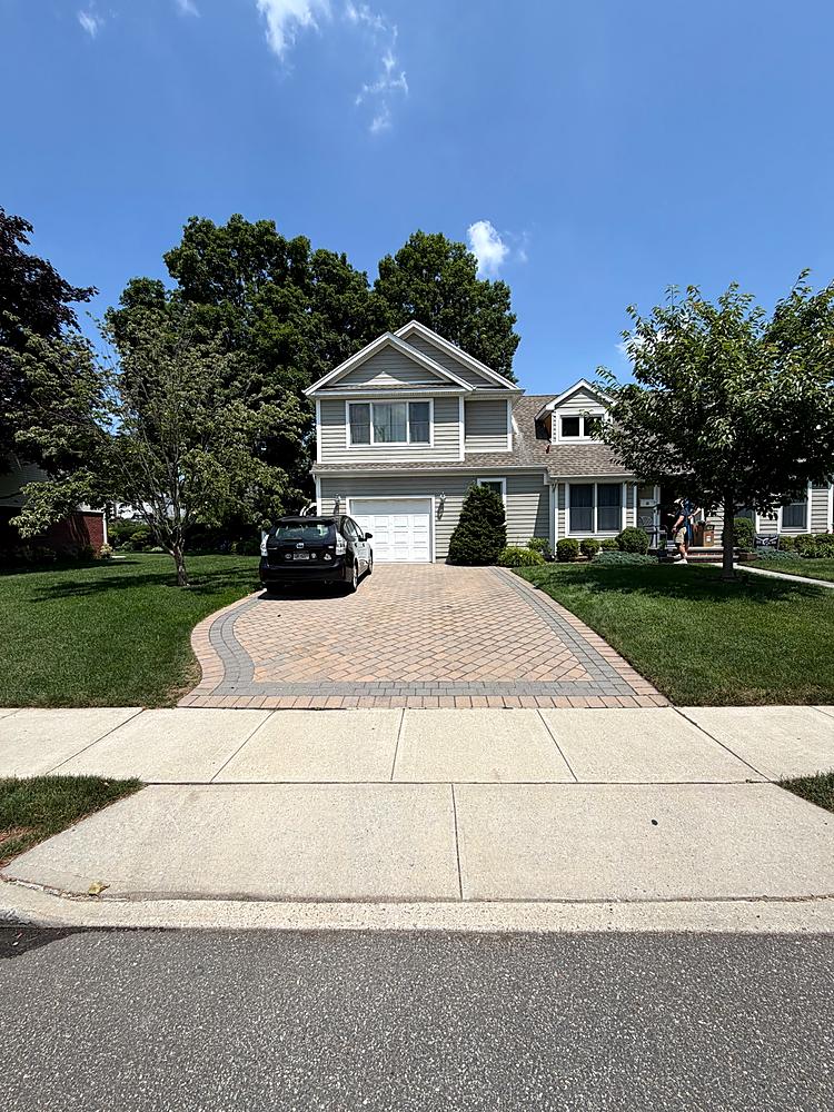 Original concrete driveway and walkway before the rebuild